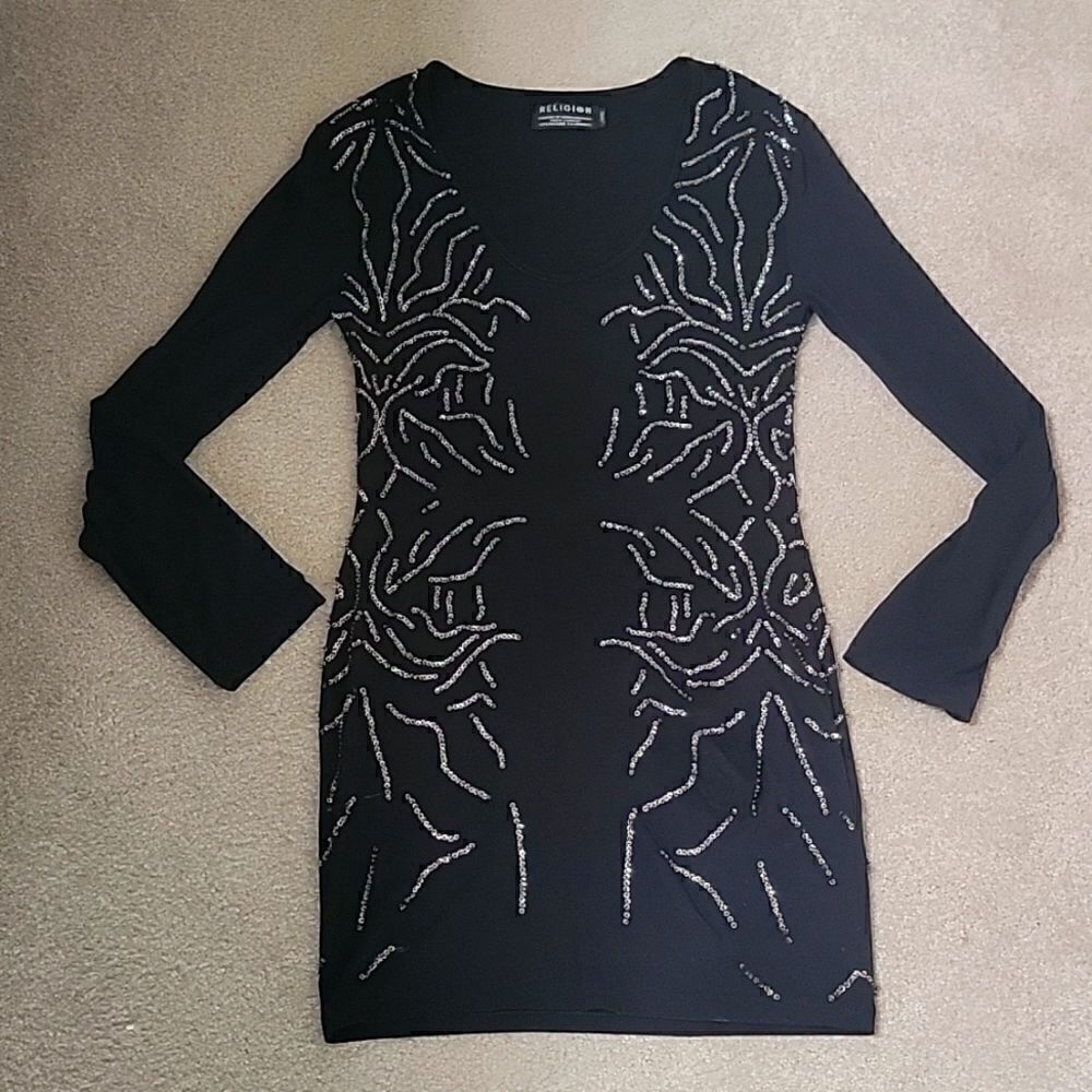 Religion sequined dress Sz L